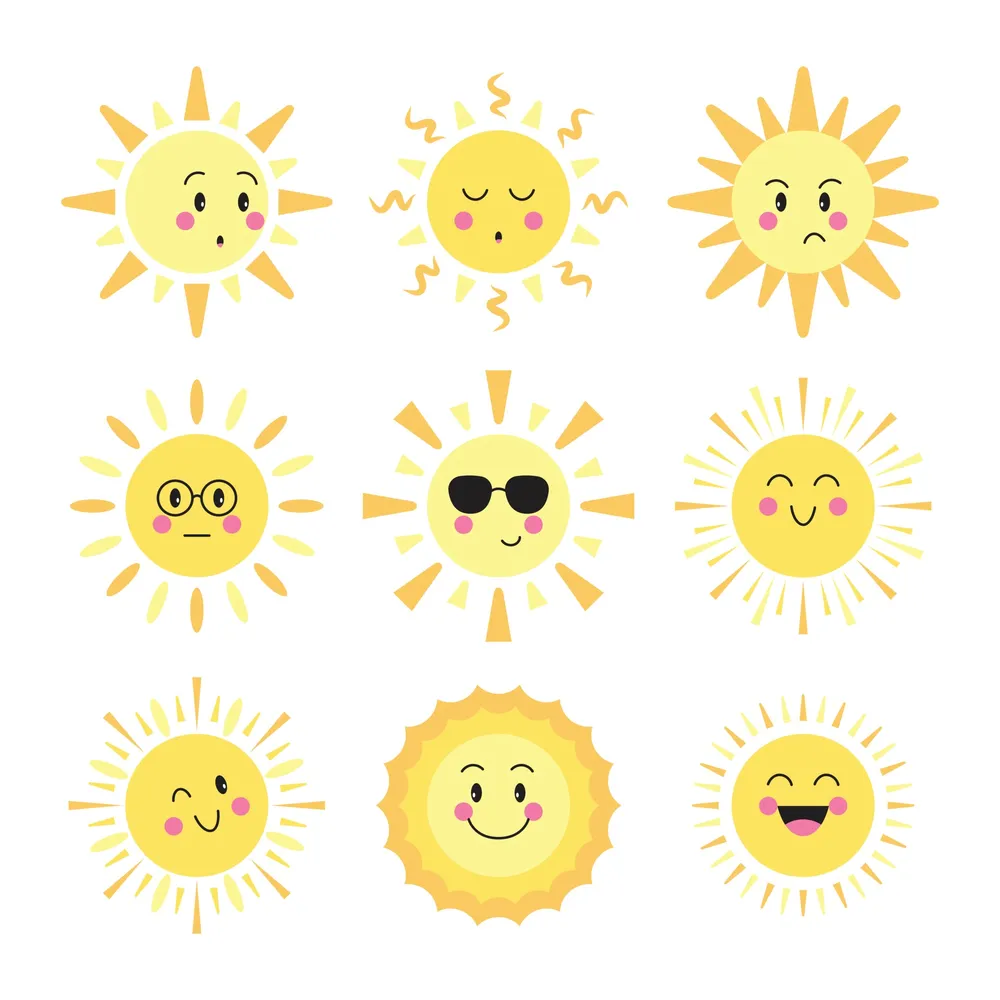 Sun Emoji Expressions