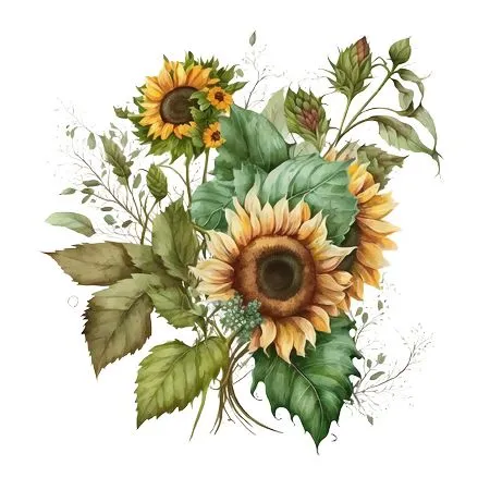 ���տ�����Ҷ�Ӳ廭PNG���ͼ