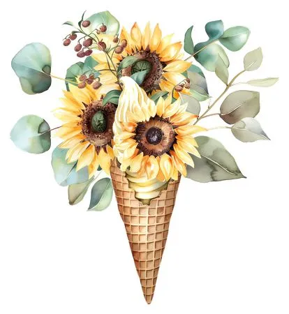 ˮ�����տ���������Ͳ���տ���ɫ�����廭PNG����ز�