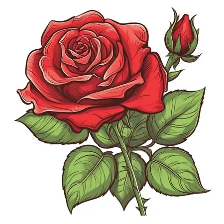 ���޺�ɫõ�廨��ͻ��ٲ廭PNG���ͼ