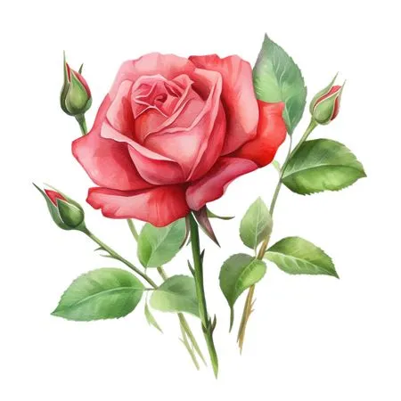 ��ɫõ�廨����Ҷ�ͻ���PNG���ͼ