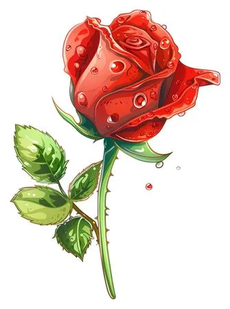 ��ɫõ�廨��ˮ��ϸ�ڲ廭PNG���ͼ