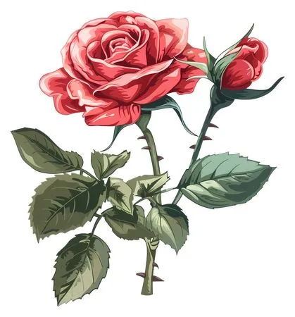 ��ɫõ�廨ʢ����Ҷ��PNG���ͼ