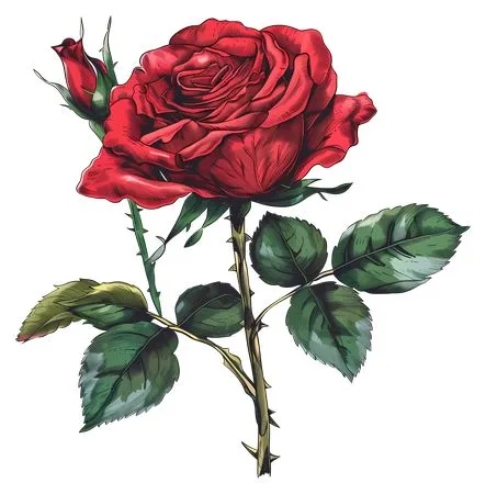 ���ź�ɫõ�廨�ͻ����ͻ���PNG���ͼ