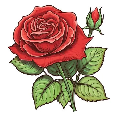 ���ź�ɫõ�廨ֲ��廭PNG���ͼ