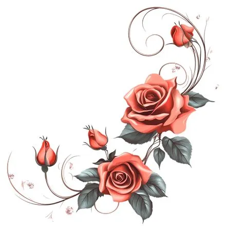 ������ƺ�ɫõ�廨PNG���ͼ