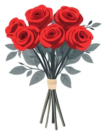 ���ź�ɫõ�廨���廭PNG���ͼ