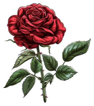 ���޺�ɫõ�廨�廭PNG���ͼ