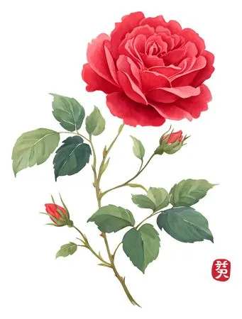 ��ɫõ�廨����ҶPNG���ͼ