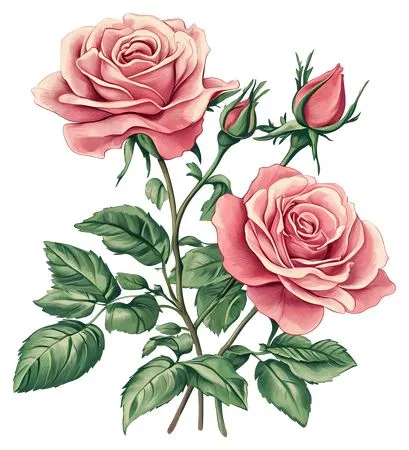 ��ɫõ�廨����ҶPNG���ͼ