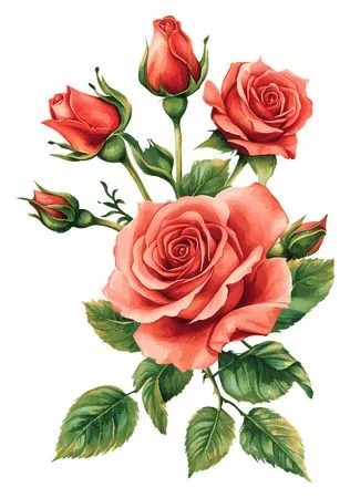 ��ɫõ�廨����ҶPNG���ͼ