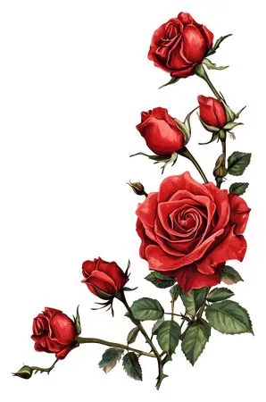 ��ɫõ�廨����ҶPNG���ͼ