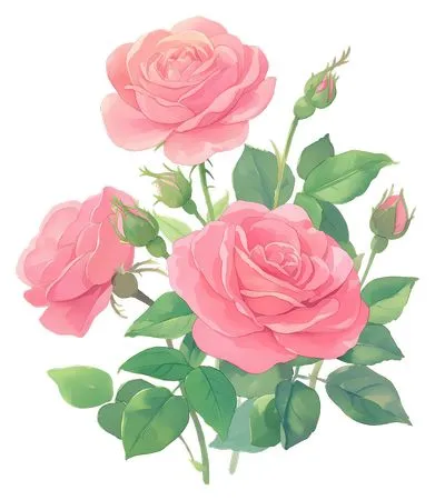 ��ɫõ�廨����ҶPNG���ͼ