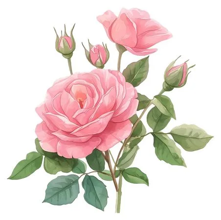 ��ɫõ�廨����ҶPNG���ͼ