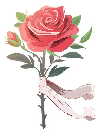 ��ɫõ�廨����ҶPNG���ͼ