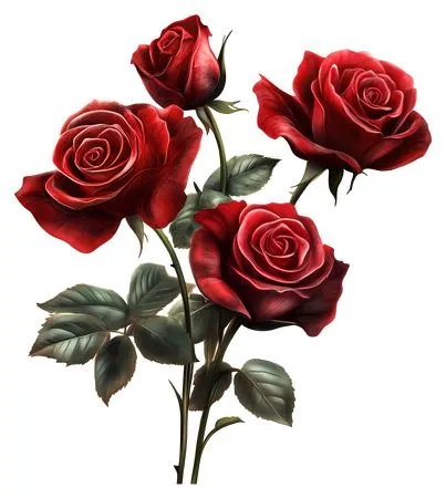 ������ɫõ�廨�ͻ���Ҷ��PNG���ͼ