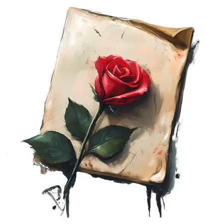 ����ֽ�ź�ɫõ�廨PNG���ͼ