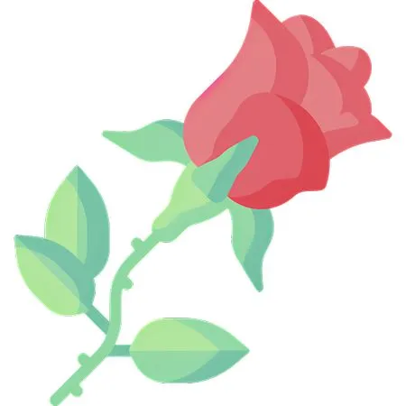 ��ɫõ�廨����ҶPNG���ͼ