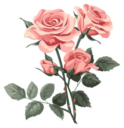 ��ɫõ�廨����ҶPNG���ͼ