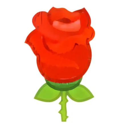 ���޺�ɫõ�廨����ҶPNG���ͼ