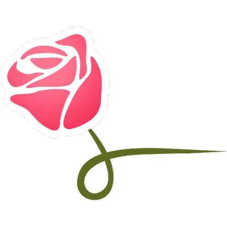 ��ɫõ�廨�ͻ�����ҶPNG���ͼ