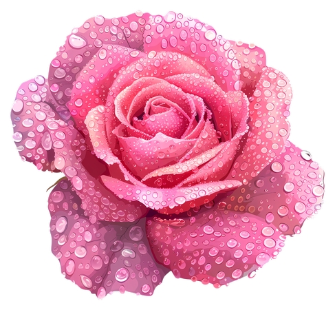 ��ˮ�η�ɫõ�廨PNG���ͼ