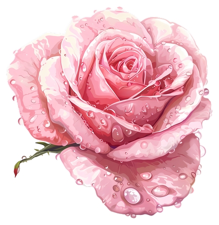 ��ˮ�η�ɫõ�廨PNG���ͼ