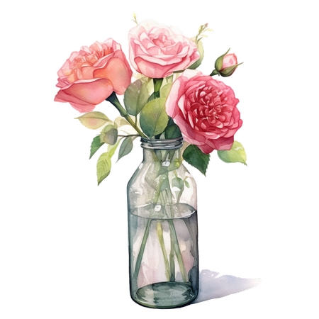 ������ƿ������ɫõ�廨PNG���ͼ