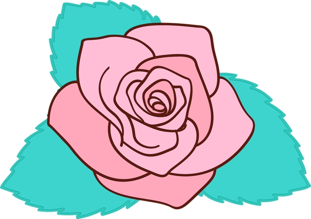 ����Ҷ��ɫõ�廨�廭PNG���ͼ