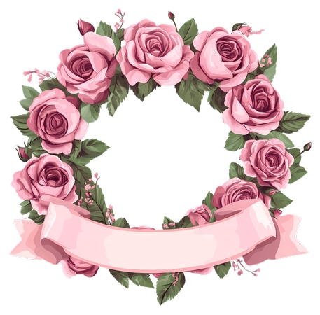 ��˿��װ�η�ɫõ�廨��PNG���ͼ