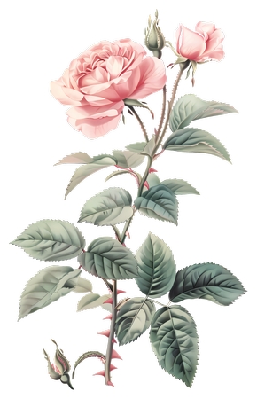 ������ϸ�ڷ�ɫõ�廨֦��PNG���ͼ