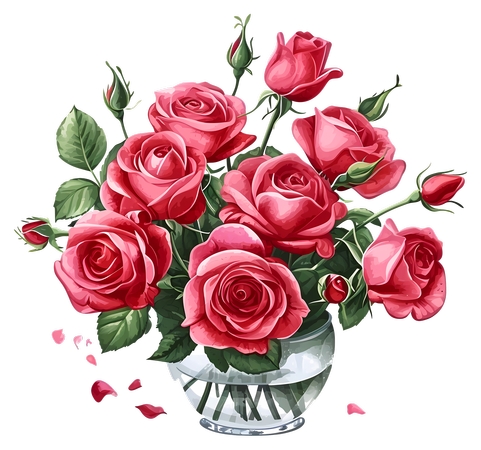 ������ƿ�з�ɫõ�廨��PNG���ͼ