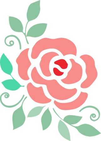 ����Ҷ��ɫõ�廨�廭PNG���ͼ