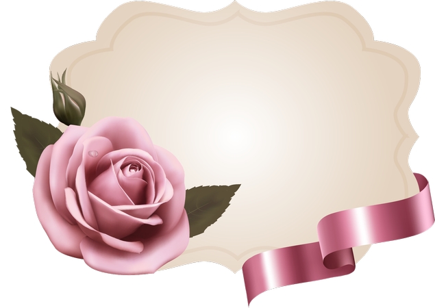 ��˿����ɫõ�廨װ�α�ǩPNG���ͼ