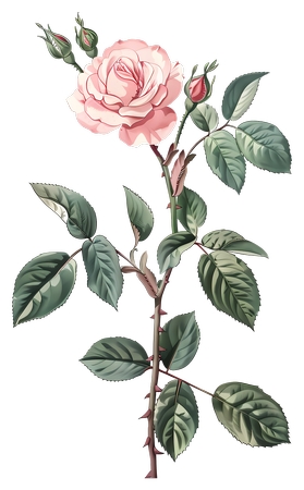 ���ŷ�ɫõ�廨ֲ��ѧ�廭PNG���ͼ