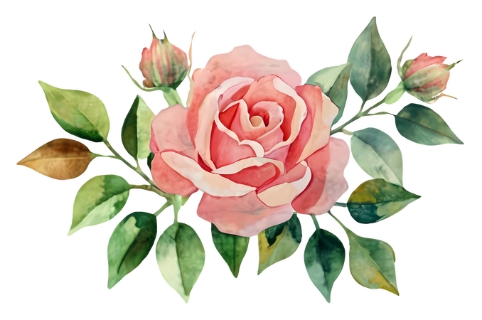 ˮ����Ʒ�ɫõ�廨����ҶPNG���ͼ