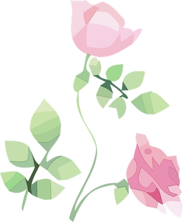 ��Ҷ����ͷ�ɫõ�廨�廭PNG���ͼ