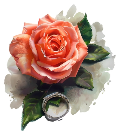 ���Ŷ�λ����ʯ��ָ��ɫõ�廨PNG���ͼ