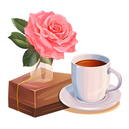 ľ���Ϸ�ɫõ�廨�Ͳ豭PNG���ͼ