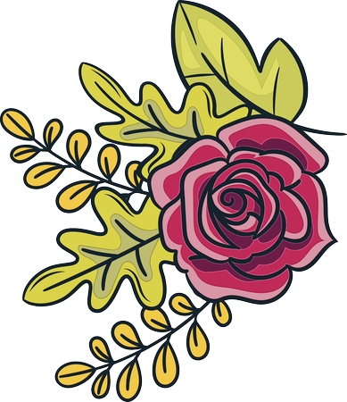 ��Ҷ�ӷ�ɫõ�廨�廭PNG���ͼ