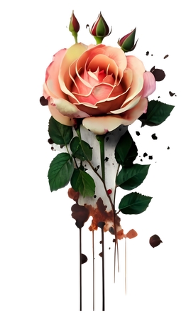 �������ɽ�Ч����ɫõ�廨PNG���ͼ
