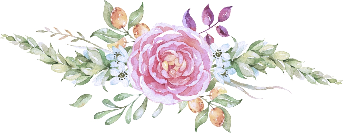 ��ɫõ�廨ˮ�ʻ��ܲ���PNG���ͼ