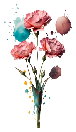 ˮ�ʷ�ɫ����ܰ�ͽ���廭PNG���ͼ