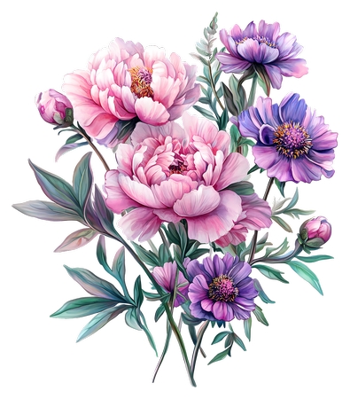 �ۺ�ɫ���� - ���л����Ҷ�ӵ����޻���PNG���ͼ