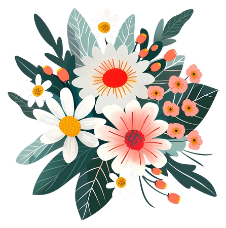 Daisy Bouquet - ��ʻ������廭PNG���ͼ