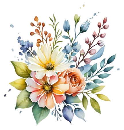 �����Ļ��� - ������ˮ�ʻ��ܻ����廭PNG���ͼ