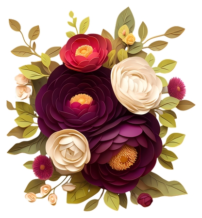 Ranunculus Flower - ɫ���ͷ׵Ļ���PNG���ͼ