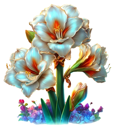 Radiant Flower - ���Ű�ɫ�����廭PNG���ͼ