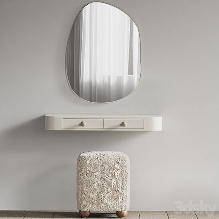 ��ױ̨ 01 ���䷽����ë�ŵ�3Dģ��