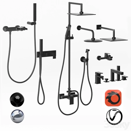 ������ͷˮ��ͷ��װ3Dģ��